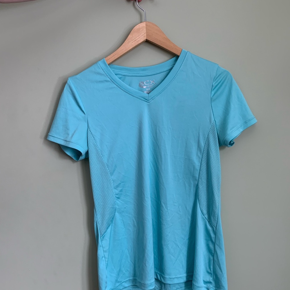 Blue workout top